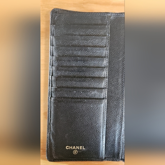 Vintage CHANEL Sevruga Caviar CC Yen  Wallet - Picture 6 of 15